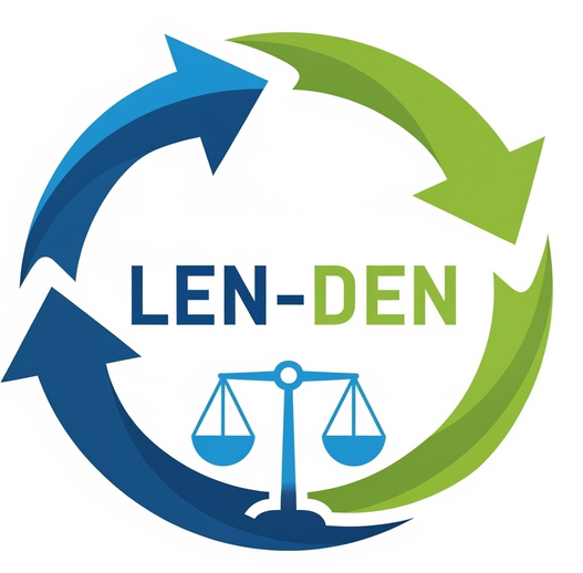 LEN-DEN logo - recycle and vouchers